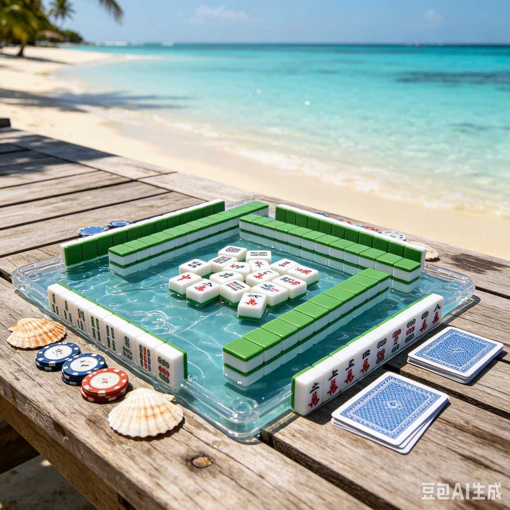 gradient green mahjong set