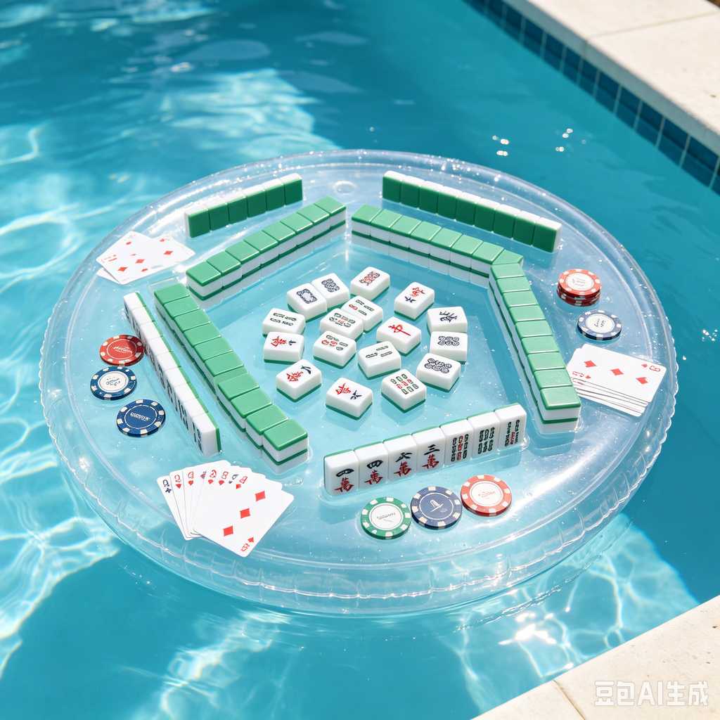 vivid color print mahjong set